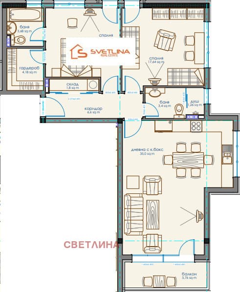 274 999 € 537 851.29 лв.,, Продава 3-СТАЕН, град София, Витоша