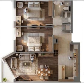 Продава 3-СТАЕН град София, Красна поляна 2 188 585 € 368 840.20 лв.