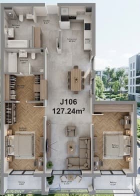 Продава 3-СТАЕН град София, Дружба 1 382 943 € 748 971.41 лв.