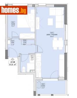Двустаен, 73m²