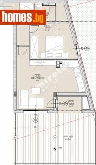 Двустаен, 74m²