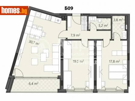 Тристаен, 123m²