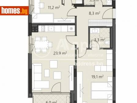 Тристаен, 109m²