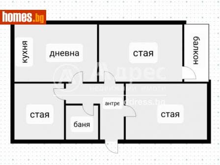 Тристаен, 86m²