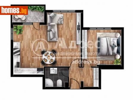 Двустаен, 70m²