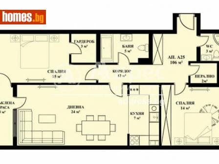 Тристаен, 125m²