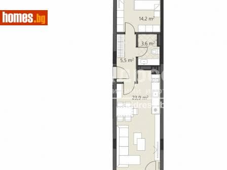 Двустаен, 72m²