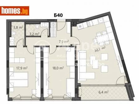 Тристаен, 123m²