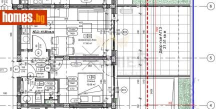 Двустаен, 54m²