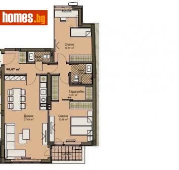 Тристаен, 104m²