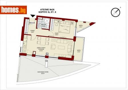 Двустаен, 113m²