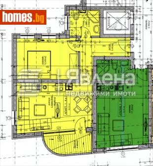 Двустаен, 56m²