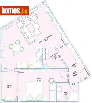 Двустаен, 94m²