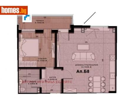 Двустаен, 90m²