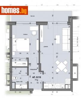 Двустаен, 80m²