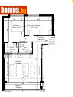 Двустаен, 111m²