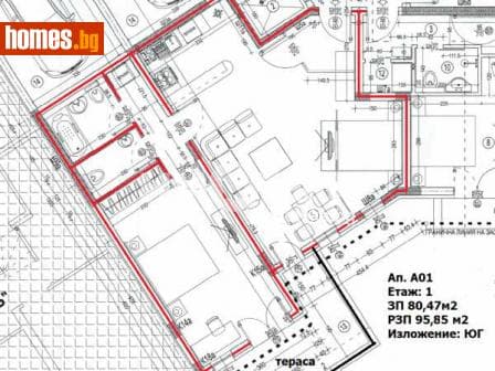 Двустаен, 96m²