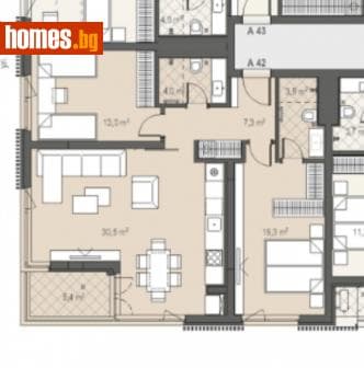 Тристаен, 106m²