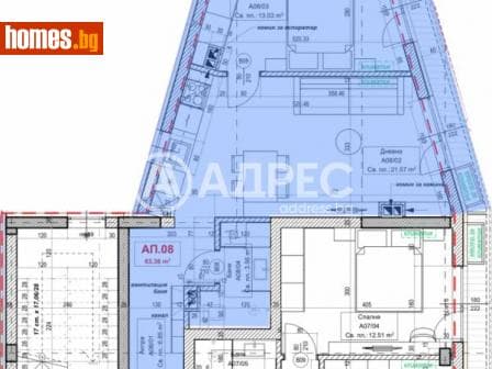 Двустаен, 77m²
