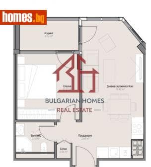 Двустаен, 65m²