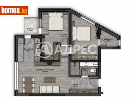 Тристаен, 96m²