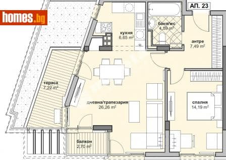 Двустаен, 97m²