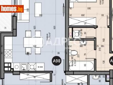 Двустаен, 68m²