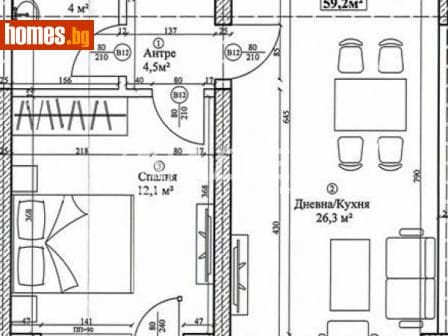 Двустаен, 67m²