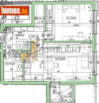 Двустаен, 74m²
