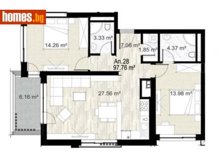 Тристаен, 118m²