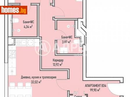 Тристаен, 128m²