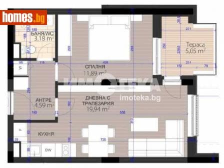 Двустаен, 63m²