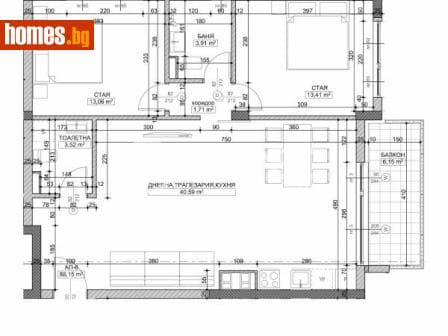 Тристаен, 128m²