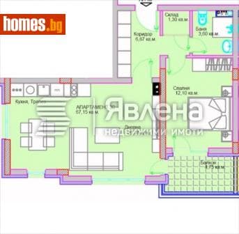 Двустаен, 77m²