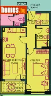 Двустаен, 66m²