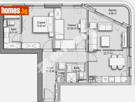 Тристаен, 108m²