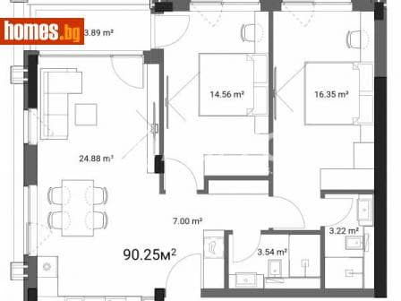 Тристаен, 110m²