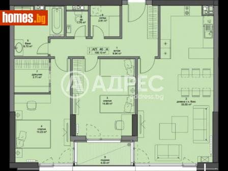 Тристаен, 129m²