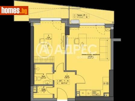 Двустаен, 84m²