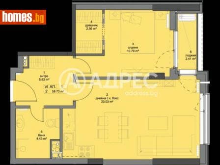 Двустаен, 74m²