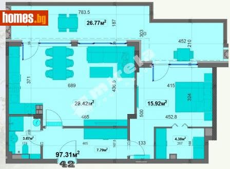 Двустаен, 110m²