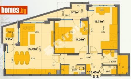 Тристаен, 117m²