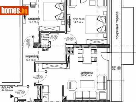Тристаен, 110m²