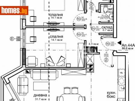 Тристаен, 97m²