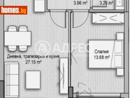 Двустаен, 76m²
