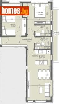 Тристаен, 86m²