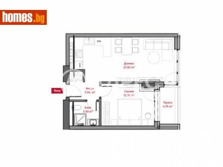 Двустаен, 68m²
