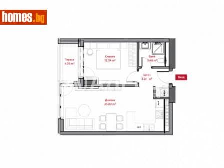 Двустаен, 68m²