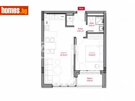 Двустаен, 68m²