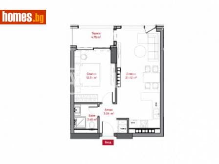 Двустаен, 68m²